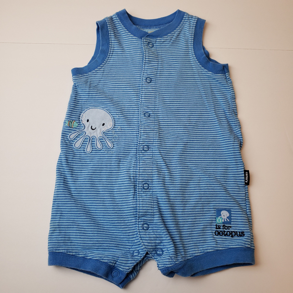 Carter's Boys Octopus Onesie Size 9 Months Blue